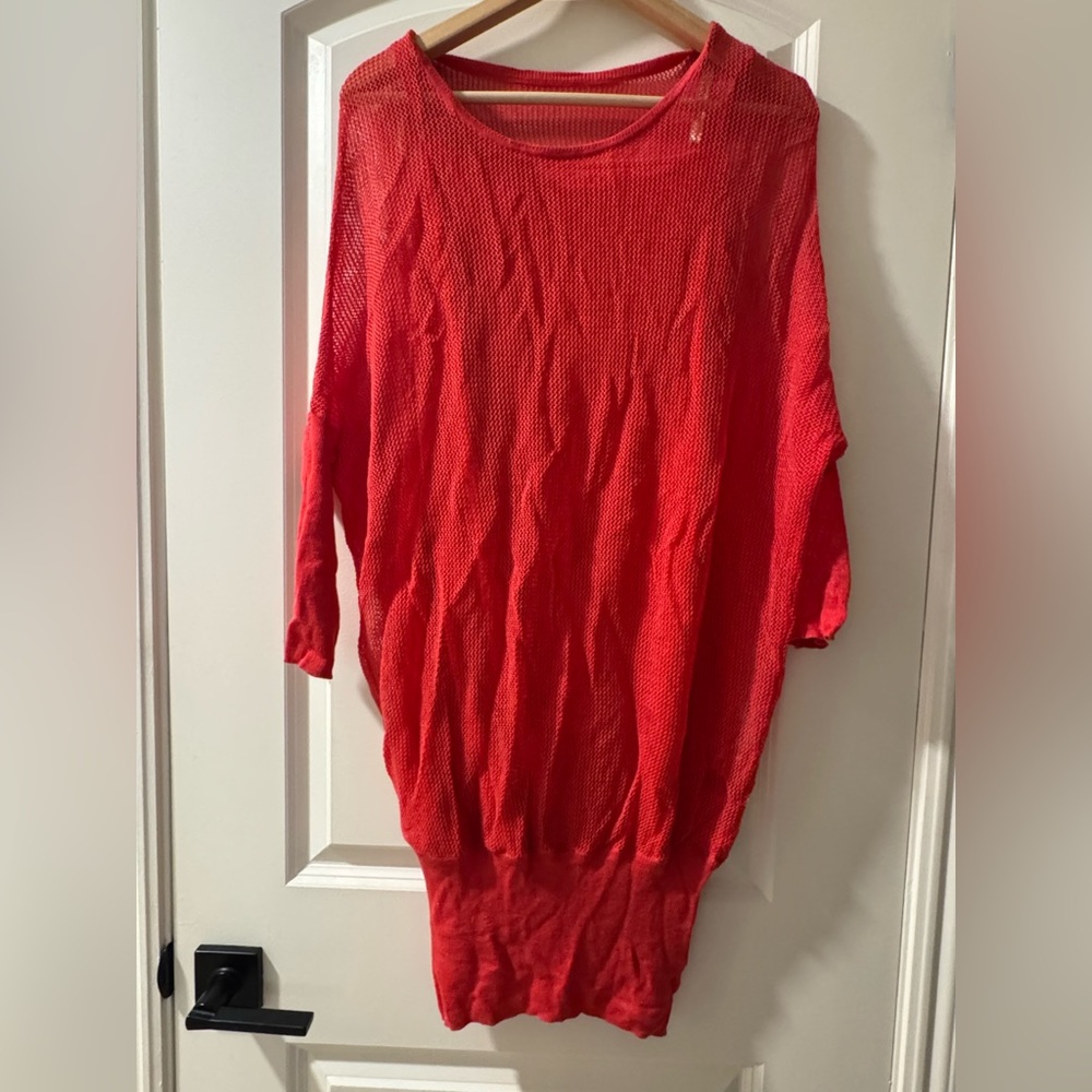 Orange Two-Piece Sweater Dress Set